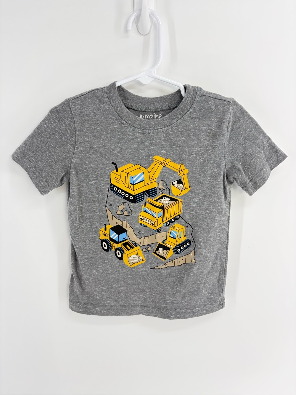 Jumping Beans  Tee‎ with Yellow Construction Trucks - 18 months